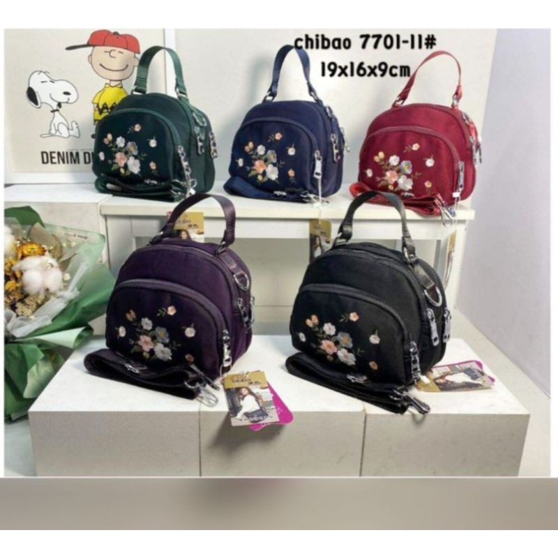 Tas selempang wanita chibao CBA7701-11#(BORDIR BUNGA)