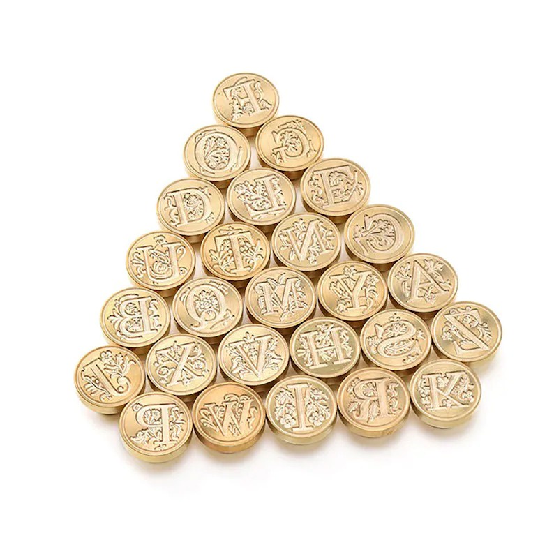 

Seal Wax Coin A-I - Alphabet Initial Vintage Letter Head Handle - Stempel lilin Klasik undangan.