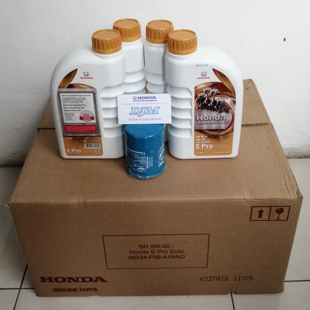 paket ganti oli mesin mobil honda Epro Gold honda E pro Gold + Filter