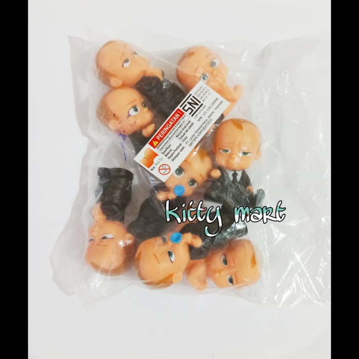 FIGURE BABY BOSS MINIATUR TOPPER CAKE SET 8 PCS