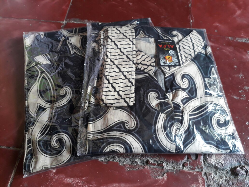 Batik Couple Pekalongan Kemeja Lengan Pendek Dan Blouse