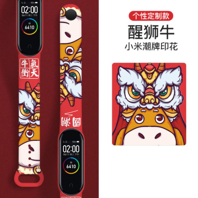 Strap Mi Band 3/4 5/6 Pengganti Gambar Kartun Desain Unik Pita silikon