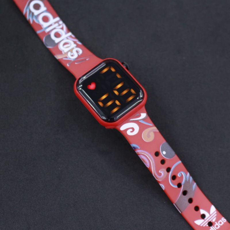 Jam fashion led watch free gift box