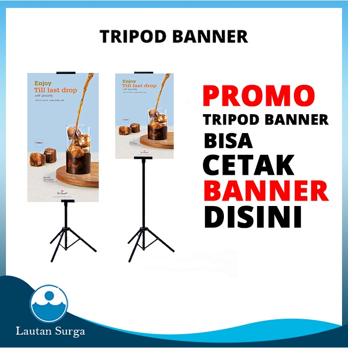 Jual Tripod Stand Banner Display Poster Murah Tripod Standing Banner 2 Meter Tripod Banner 8571