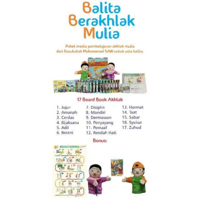 Buku Balita Berakhlak Mulia BBM preloved
