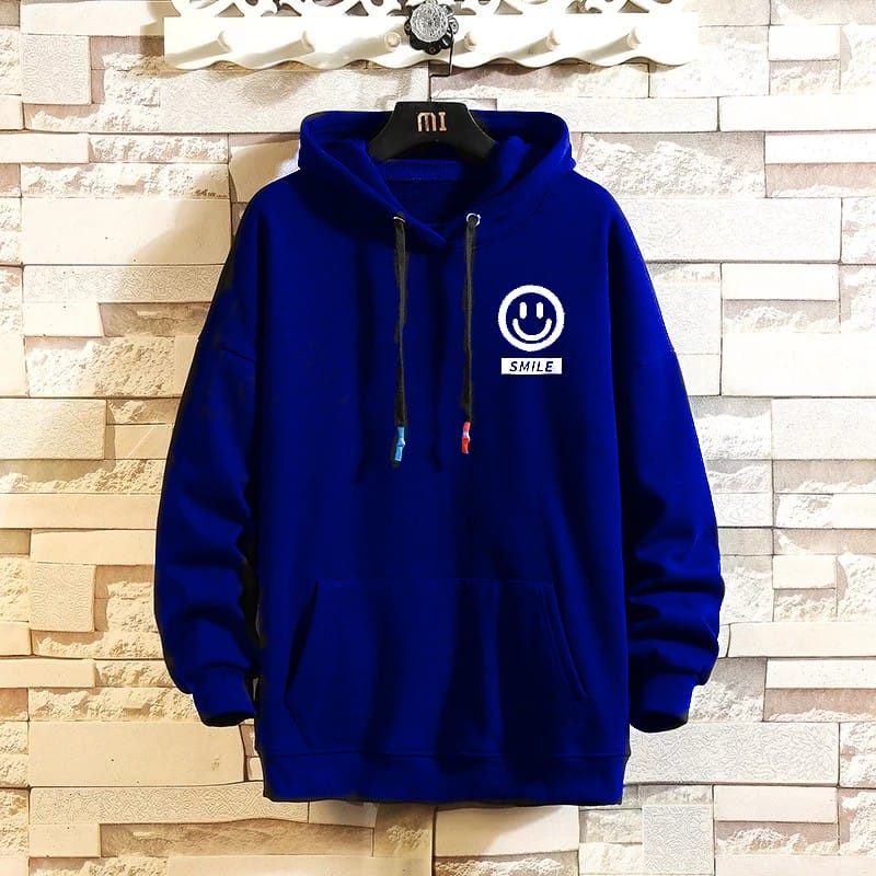 [COD] Smile Sweatshirt Harajuku Oversized Black Hoodie Men Sweatshirts-Smile Nevi