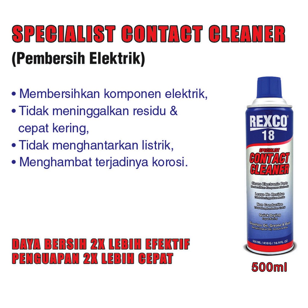 CONTACT CLEANER/PEMBERSIH KOMPONEN ELEKTRONIK REXCO 18  500ml