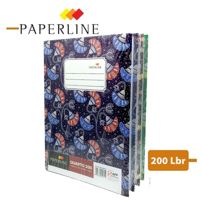 

Buku Tulis / Buku Quarto 200 lembar Paperline - Hard Cover
