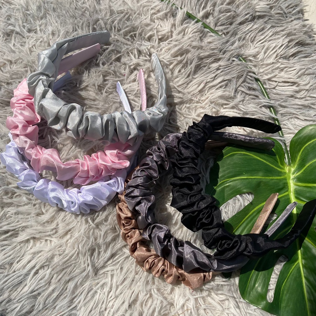 *galerybeautysemarang* bando scrunchi/bando kerut wanita gaya korea/anti patah