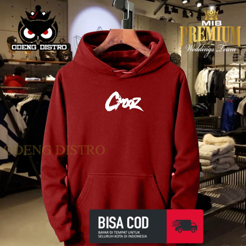 Hoodie Crooz WhiteJaket Sweater Basebal Varsity Distro Keren Kekinian Termurah Bandung Original Cewe