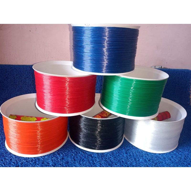 GULUNGAN/BLADU + BENANG/KENUR/SENAR/SULUR LAYANGAN 0.60, dengan jenis gulungan paralon putih ori tid