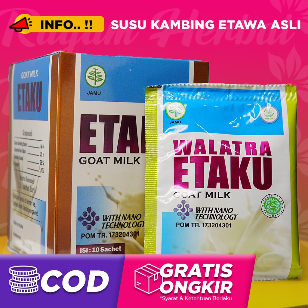 

Susu Kambing Etawa Murni Bubuk Walatra Etaku Goat Milk With Nano Technology Asli Original Resmi 100%