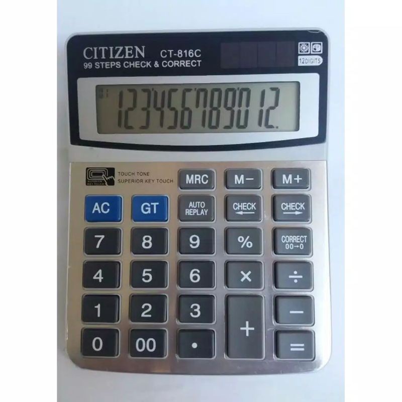 

KALKULATOR CTIZEN CT 816 C / 12 DIGIT / ADA CHECK DAN CORRECT / KALKULATOR MURAH