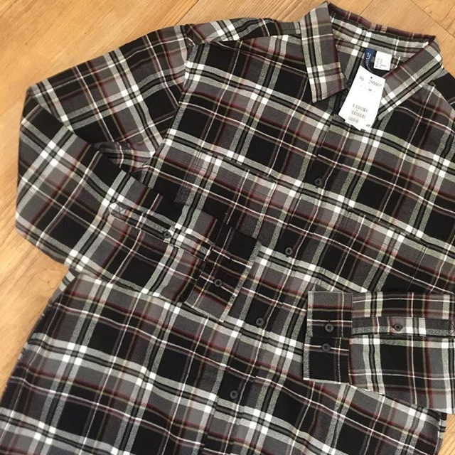 Kemeja Flanel Oversize Hnm Shopee Indonesia