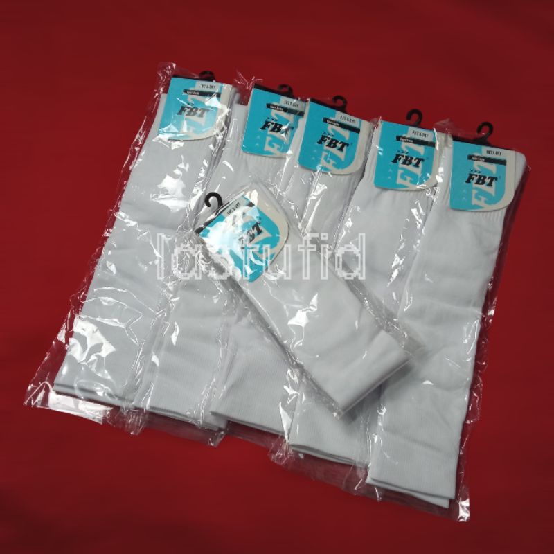 Kaos Kaki Sepakbola Futsal Putih Polos Panjang / Custom Logo Kaoskaki