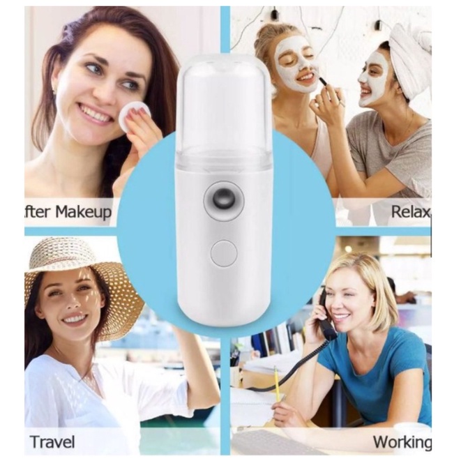 Nano Spray Moisturizing dan Desinfektan Mini Nano Mist Sprayer [USB Charge]