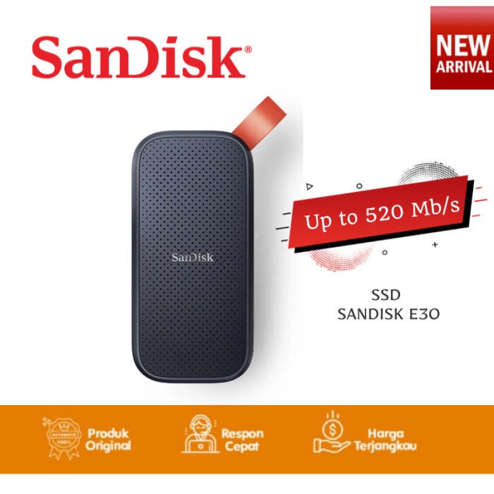 SanDisk Portable SSD 1TB Sandisk E30 Hard Drive Eksternal