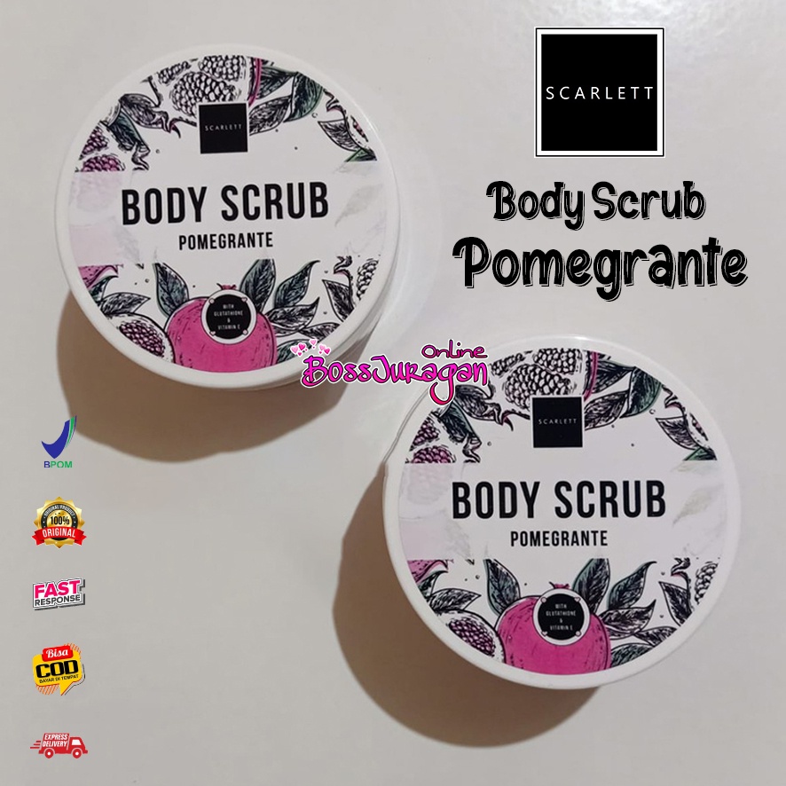 (BOSS) ( RA/POM/COFFEE) BODY SCRUB SCARLETT ROMANSA /POMEGRANTE - SCARLETT ROMANSA &amp; POMEGRANTE LULUR SCRUB