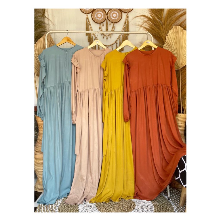 GAMIS/DERESS BABYDOLL RAYON TWILL/BUSANA MUSLIM TERBARU/DRESS MENYUSUI/FASHION MUSLIM TEREMEWAH