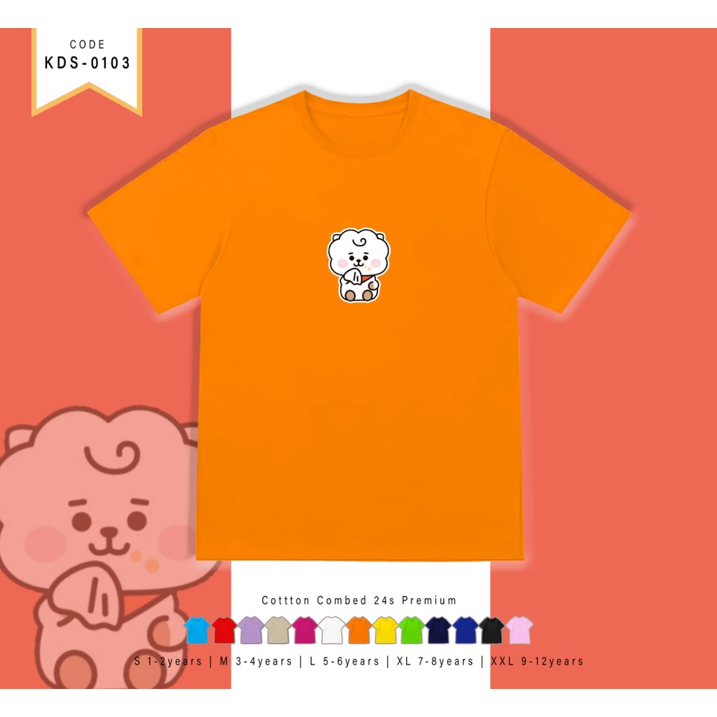 KAOS TINY TEEN BERGAMBAR KARAKTER / BT211 EATS MIDDLE SMALL / CUSTOM T-SHIRT TERMURAH