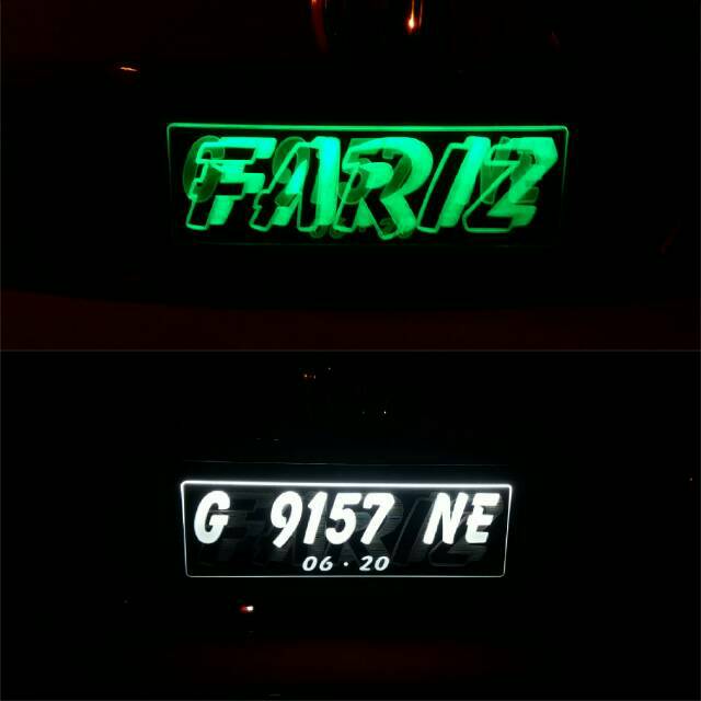 Plat Mobil Akrilik Grafir Nama