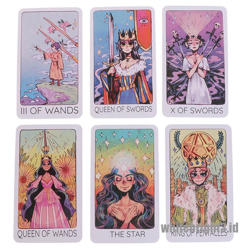 (white3) 1 Kotak Kartu Tarot Britts Third Eye 78 Untuk Permainan Keluarga