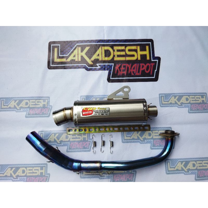 KNALPOT CLD MONSTER LEHER BLUEMOON (INLET 38/50) BEAT MIO VARIO AEROX SCOOPY NMAX PCX ADV LEXI DLL