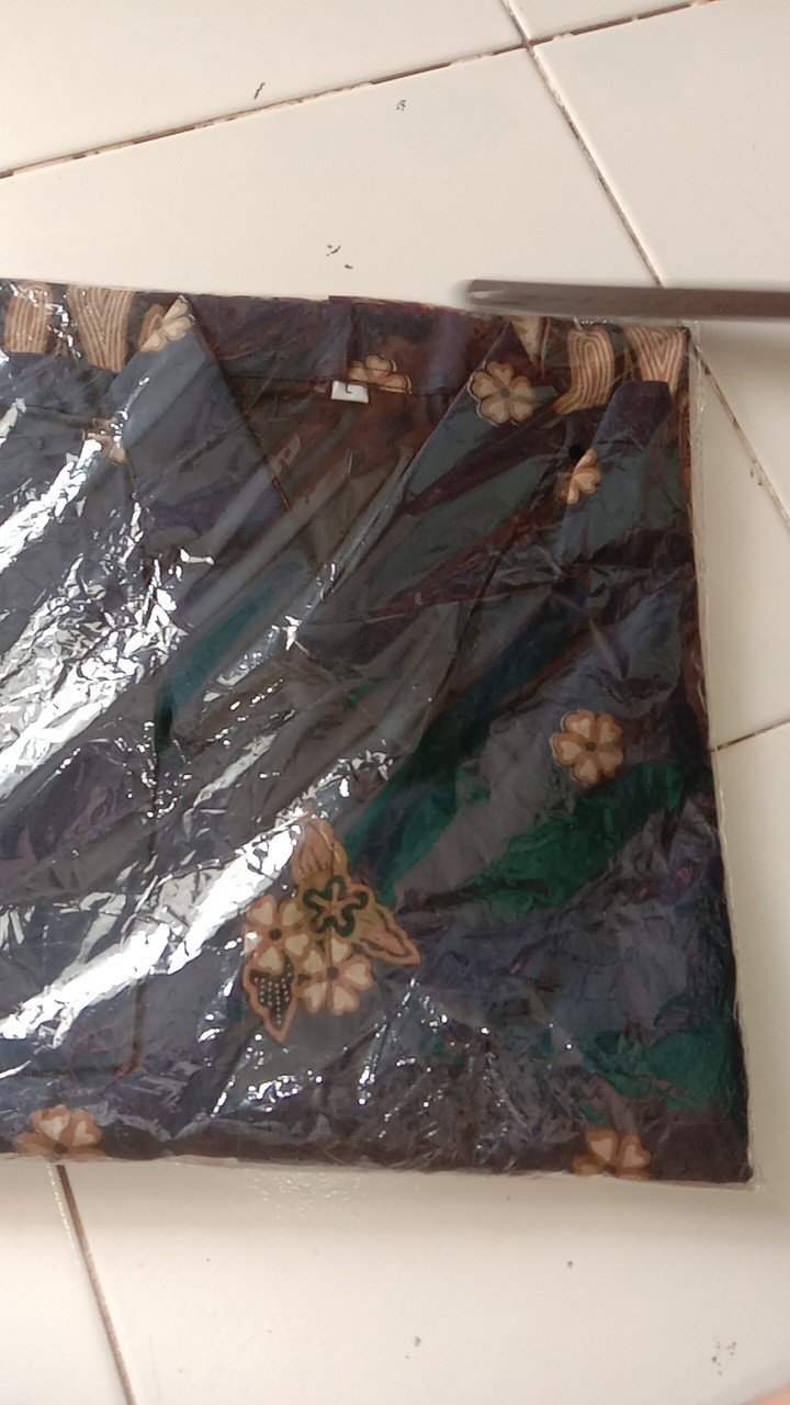 (1kg=4pcs) Kemeja Batik Lengan Panjang Batik Ori Kla Jaladara Biru Batik Solo Seragam Batik