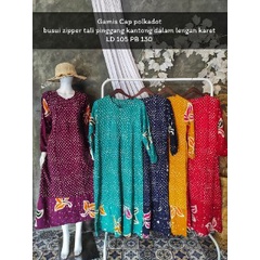 TERLARIS GAMIS CAP ORI MOTIF POLKA TERMURAH / GAMIS TWILL ORI CAP MADONGAN / GAMIS TIEDYE
