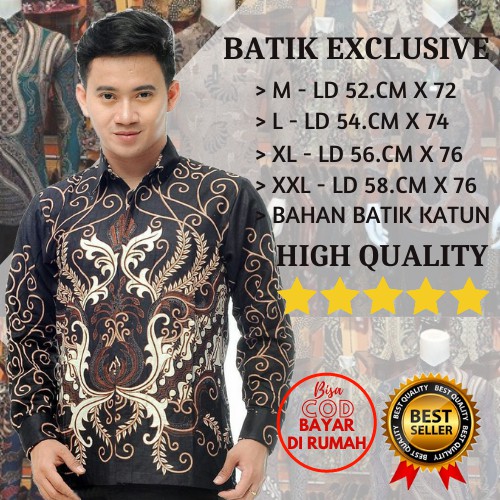 Batik Pria Lengan Panjang Slim Fit Modern Batik Slimfit Pria Distro