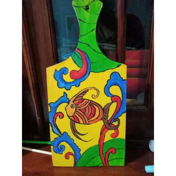 talenan lukis ragam hias ukuran tanggung 14 x 30 cm | talenan lukis | talenan lukis motif