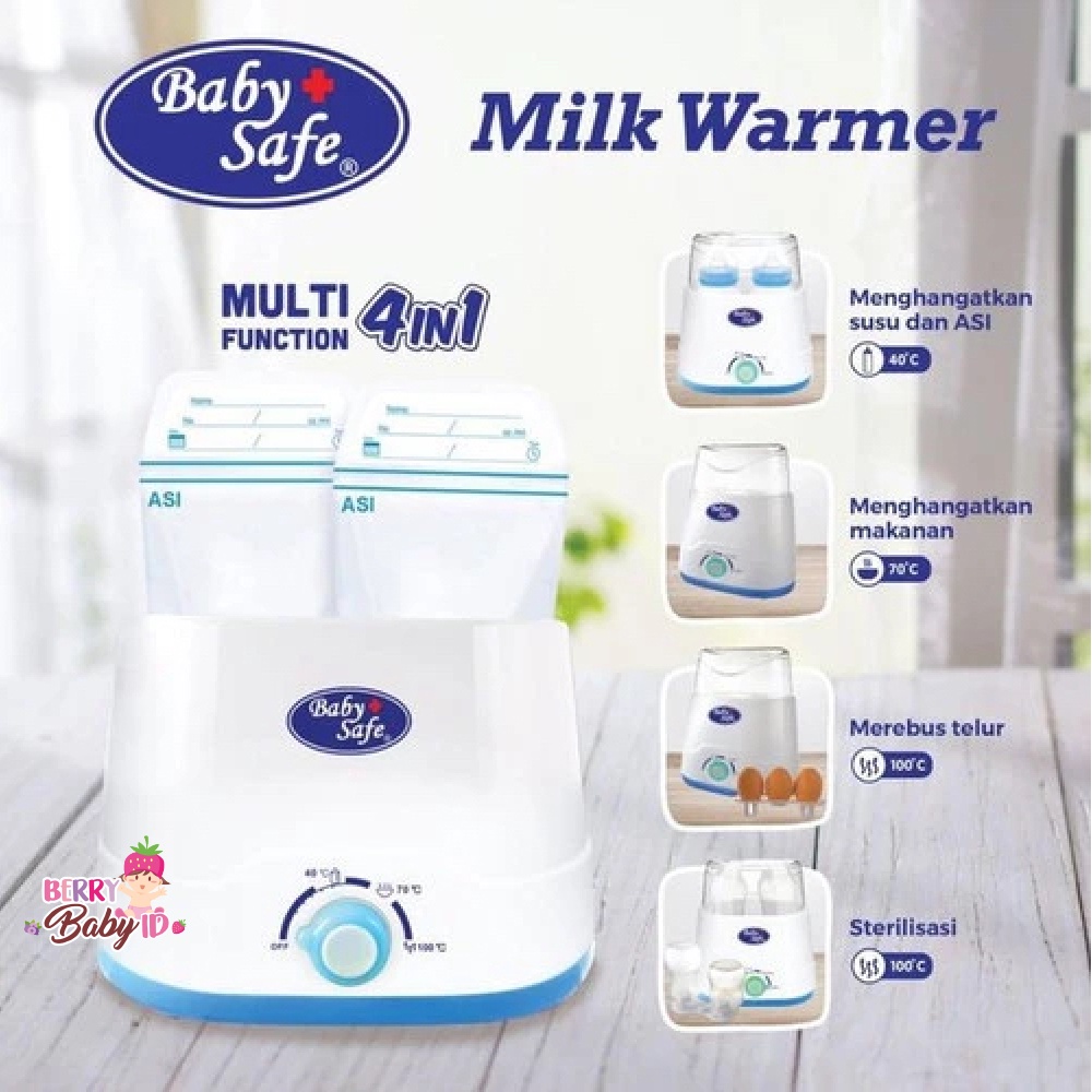 Baby Safe 4-in-1 Twin Bottle Warmer - Sterilizer - Defrost - Boiler Berry Mart