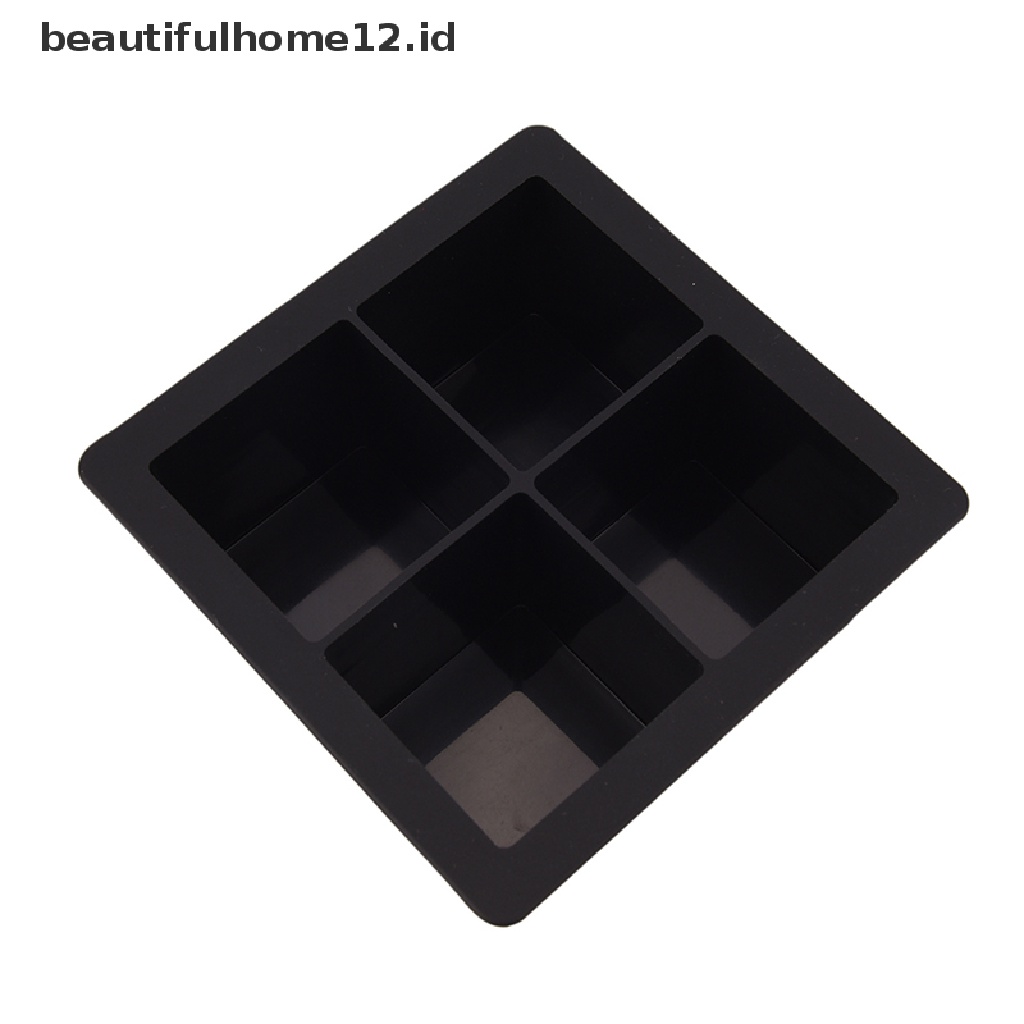 【beautifulhome12.id】 Giant Silicone Ice Cube Square Jumbo King Size Big Black Mould Large Mold Tray .