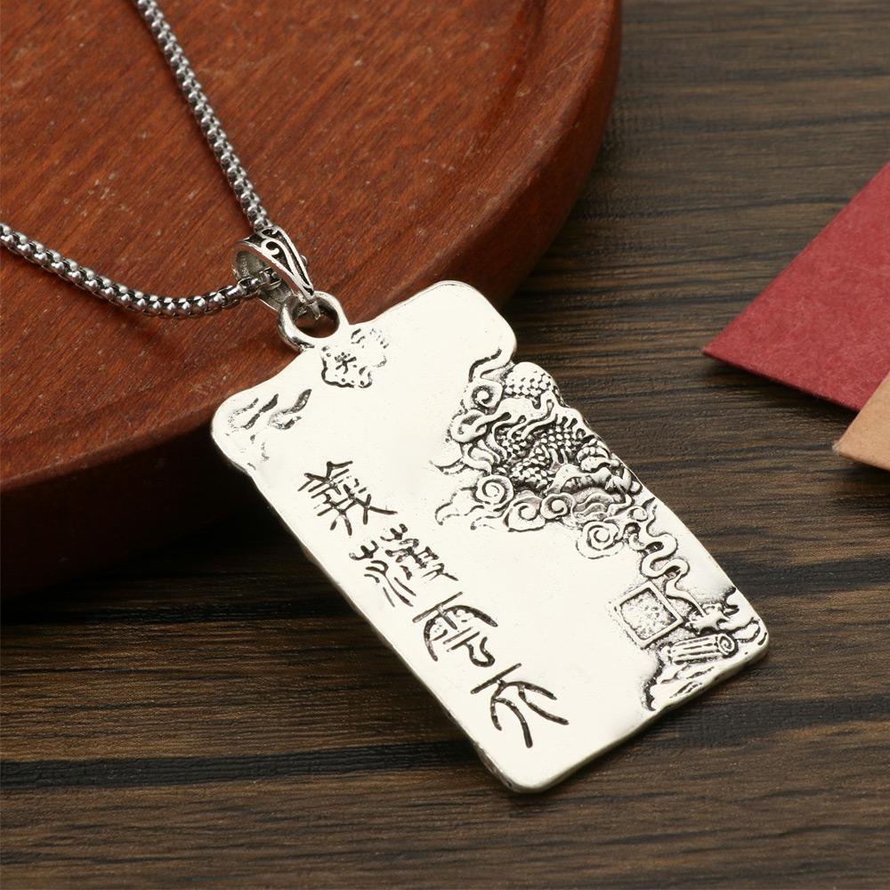 Top Kalung Liontin Pria Keren Logam Yibo Yuntian