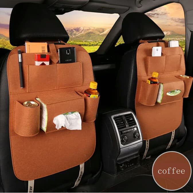 Coklat Coffee Car Back Seat Organizer Tas Belakang Jok Mobil Gantung