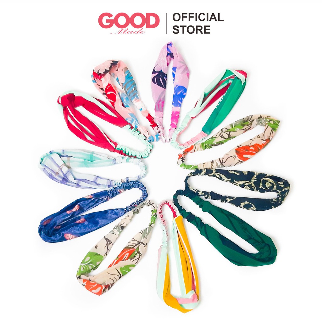 GOOD MADE - PREMIUM BANDANA SIMPUL TWIST ELASTIS ALA KOREA UNTUK WANITA | BANDO KOREA BERMOTIF | BANDANA