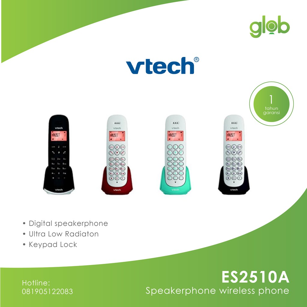 Telepon Wireless Rumah Murah Ori/ Telepon Tanpa Kabel VTech ES2510A