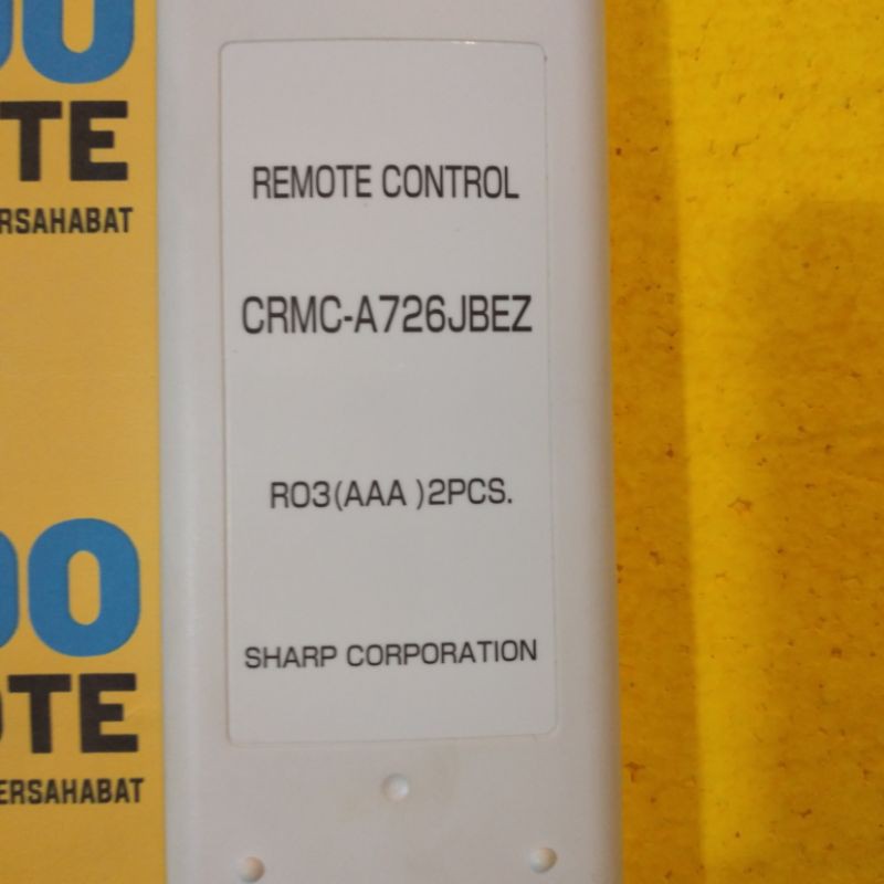 REMOTE AC SHARP CRMC-A726JBEZ ORIGINAL