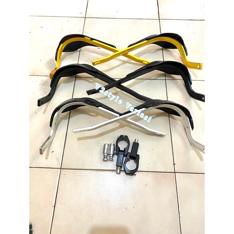 HANDGUARD TULANG SET COVER PNP BAUT BOSHING SAYAP PERISAI PELINDUNG TANGAN SILVER GOLD HITAM R25 YZF R3 MT25 MT07 CBR MEGA PRO VERSA THUNDER VEGA FIZ R MX BLADE SPACY FU TIGER NINJA KLX Crf Trail Cros Vixion Byson Forza Scorpio Nmax Pcx Beat Vario Revo Su