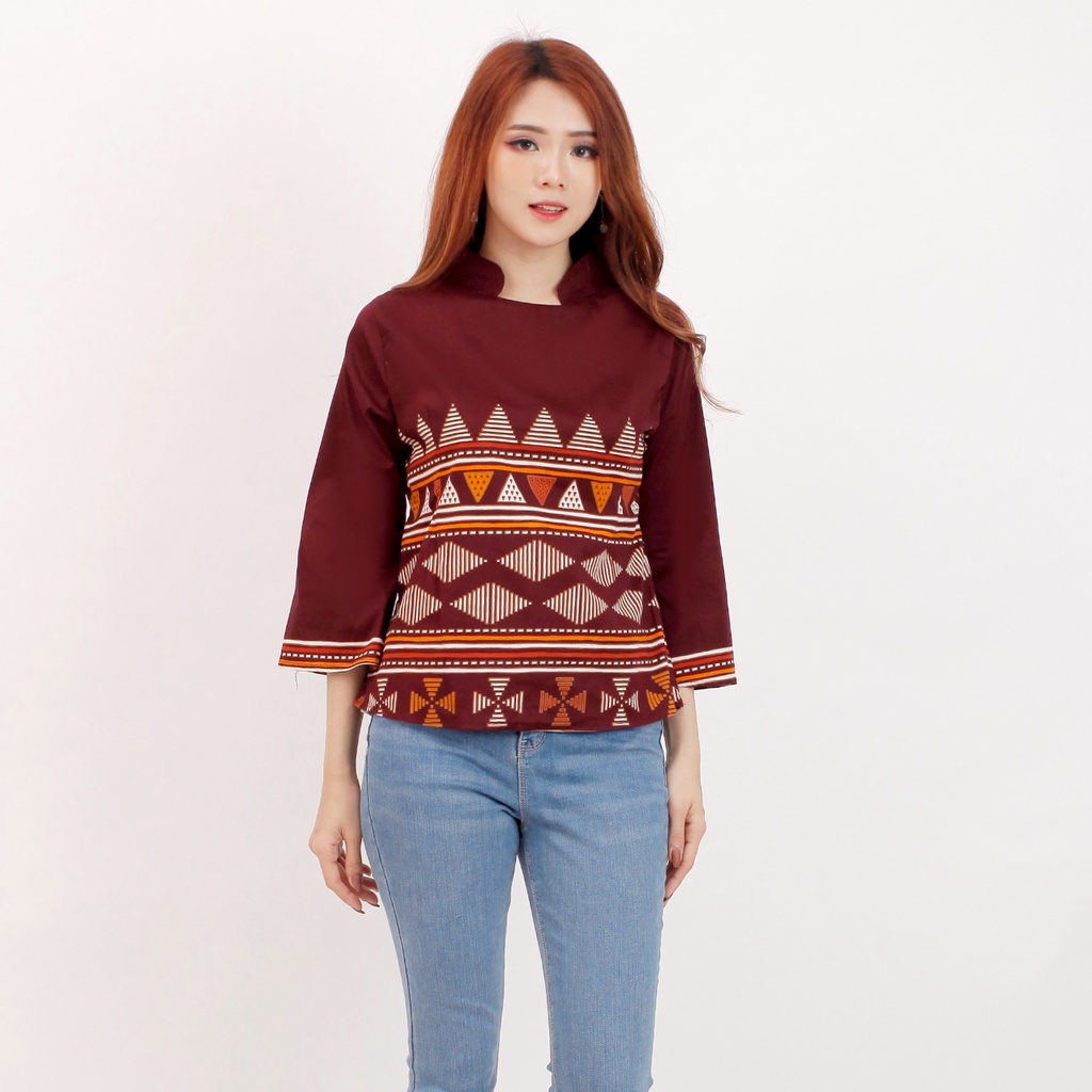 Batik Wanita - Atasan Batik 559 - 974-Maroon SK