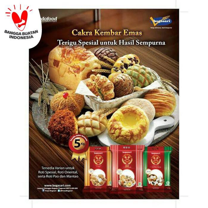 

Tepung Cakra Kembar Emas Roti Oriental 5Kg