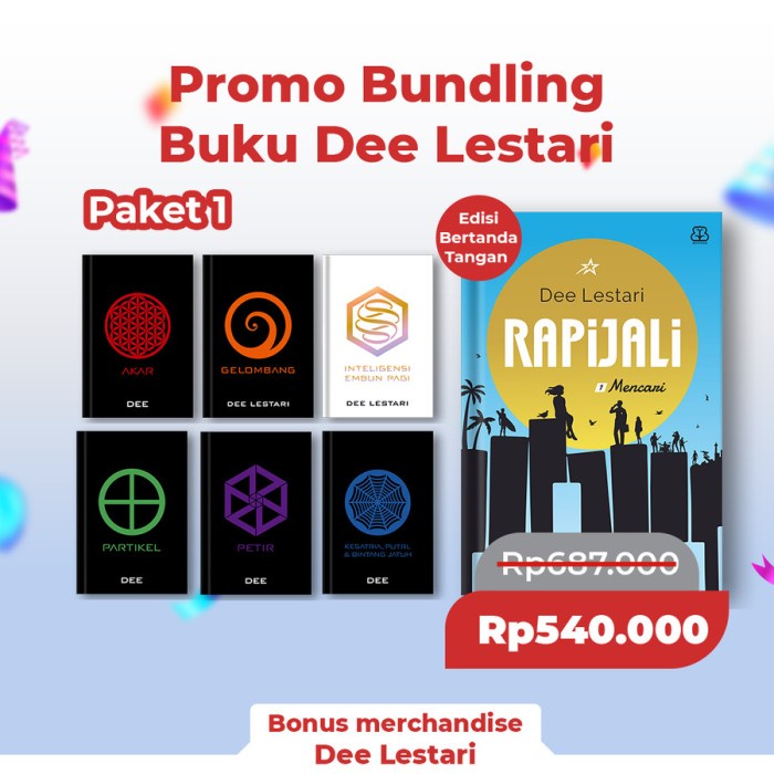 

HOT SALE!!! PAKET 1 PROMO BUNDLING BUKU DEE LESTARI TERMURAH