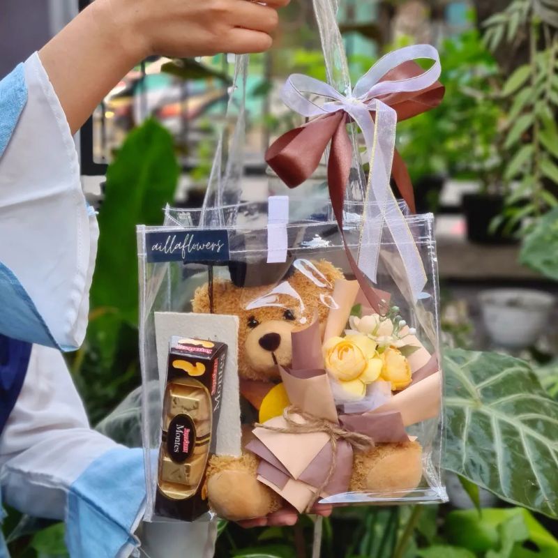 Mini Gift Wisuda Transparant Bag/Hampers Ulang Tahun/Hampers Wisuda