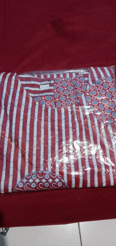 Tey-17 Batik Wanita Asj Sa Hrb026 Kenongo Kemeja Tosca Pendek