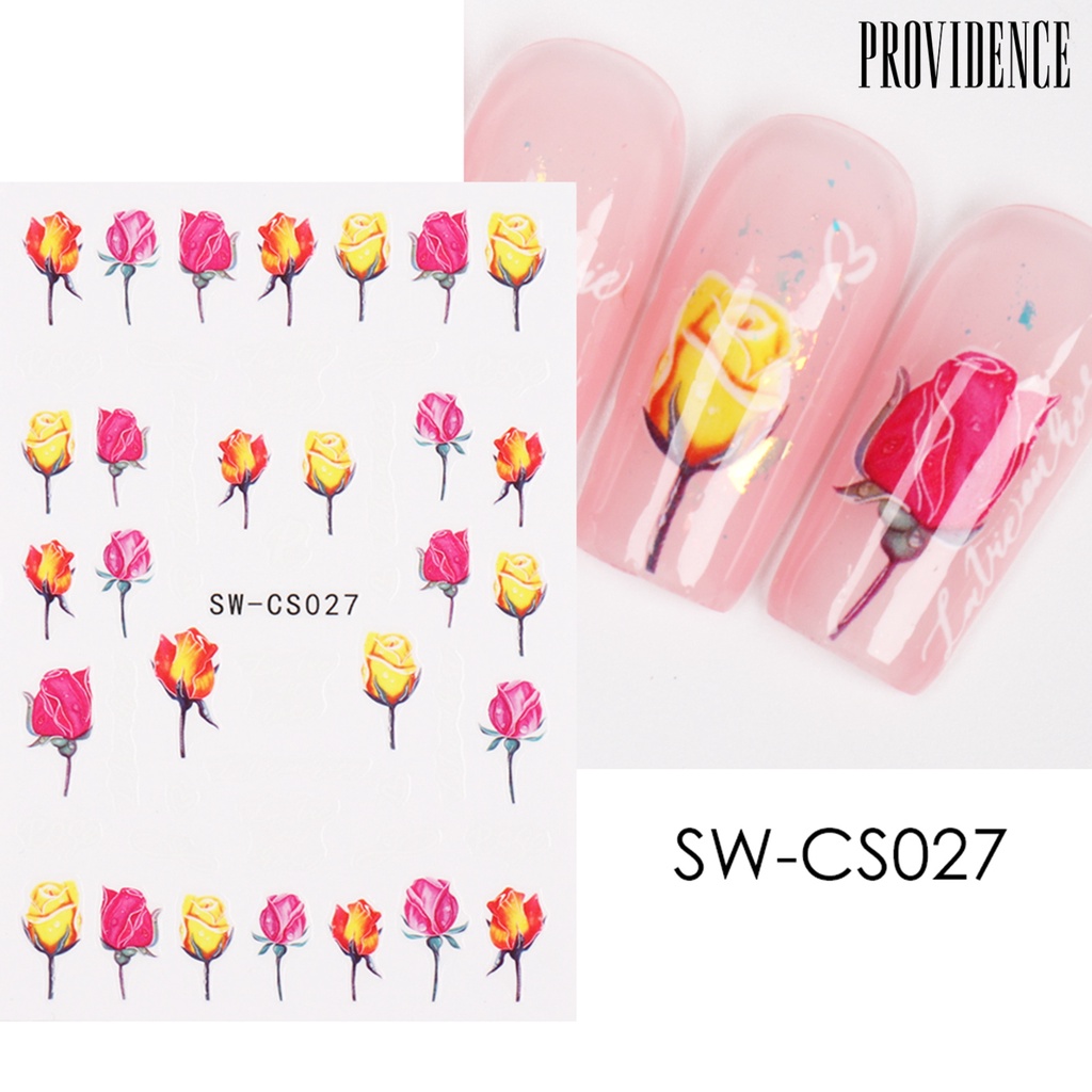 Stiker Kuku Decal Motif Daun Maple Efek Visual Untuk Salon