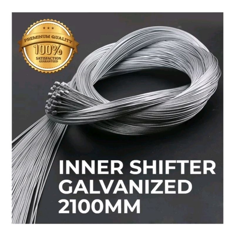 Galvanized Kualitas Bagus Pilihan Lengkap Inner Kabel Dalam Dalem Kawat Seling Shifter Operan 2100mm 2.1 meter Dan Rem Brake Baja 1700mm 1.7m cocok sepeda Roadbike Balap MTB Minion Commuter Federal City Bike