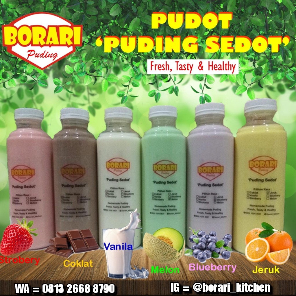 

Pudot / Puding Sedot / Pudding / Puding Botol / Snack Anak / Snack Ultah / Dessert / Silky Puding