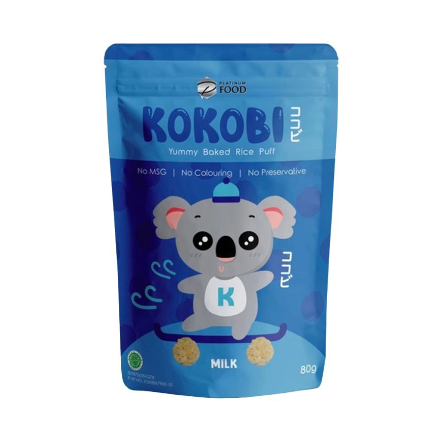 KOKOBI YUMMY BAKED RICE PUFF MILK 80GR