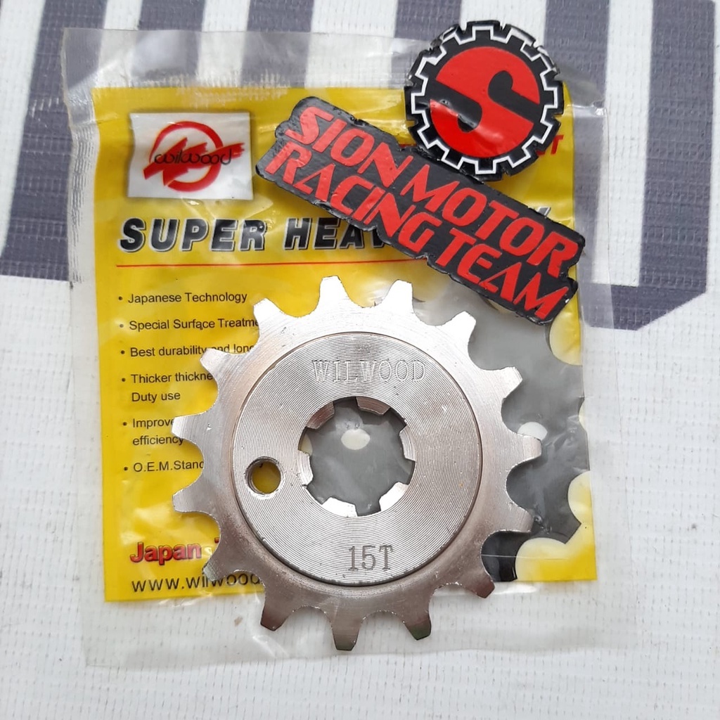 Gear Depan / Gir Depan / Front Sproket 415 Yamaha Jupiter MX / Sniper MX Baja 15T  Wilwood-1