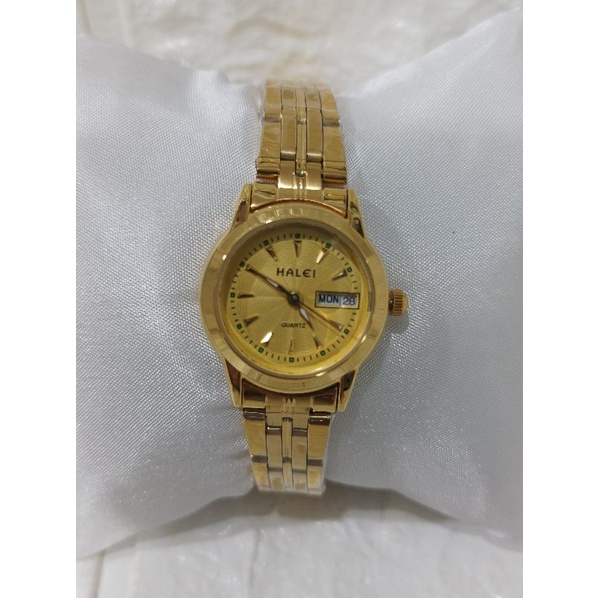 HALEI 348-L/JAM TANGAN WANITA RANTAI STAINLESS STELL WATER RESISTAINT